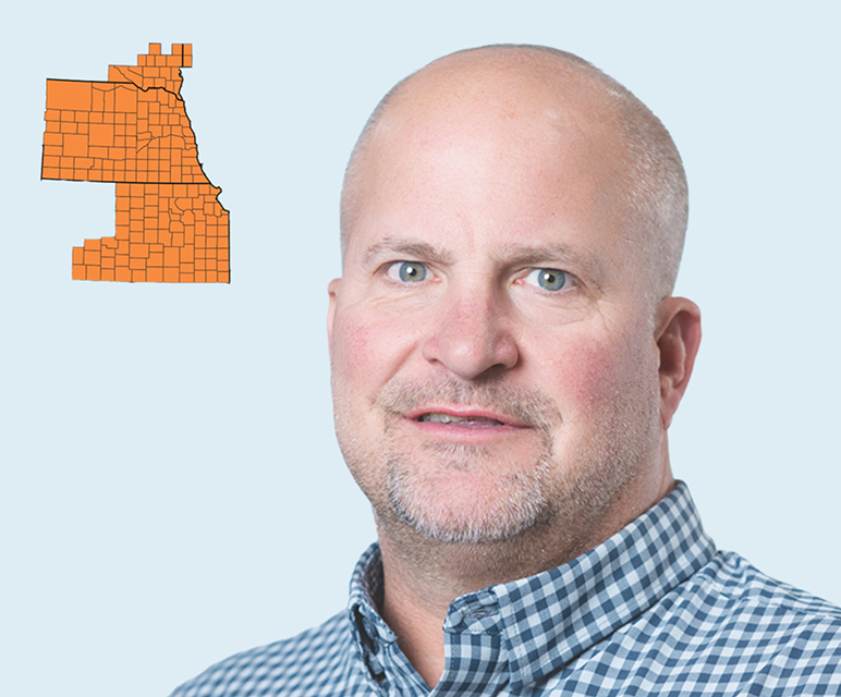 Jeff Mueller Headshot. Covers most of Kansas, Nebraska and the south eastern end of South Dakota.